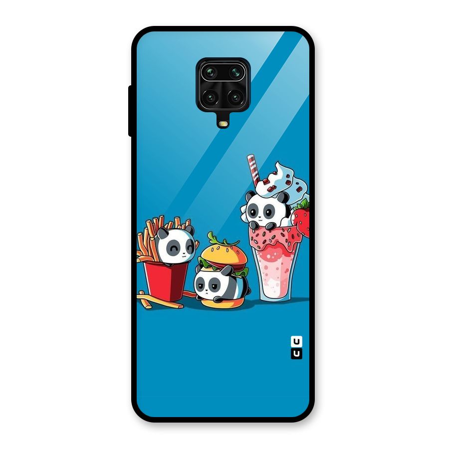 Panda Lazy Glass Back Case for Redmi Note 9 Pro Max