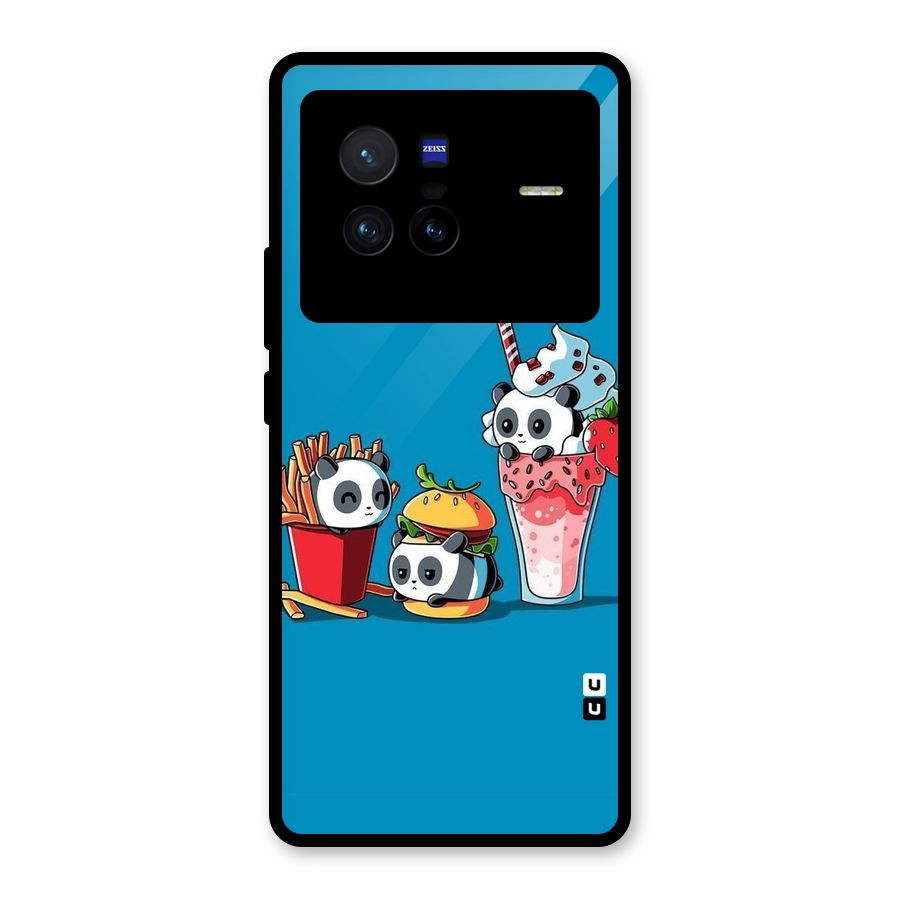 Panda Lazy Glass Back Case for Vivo X80