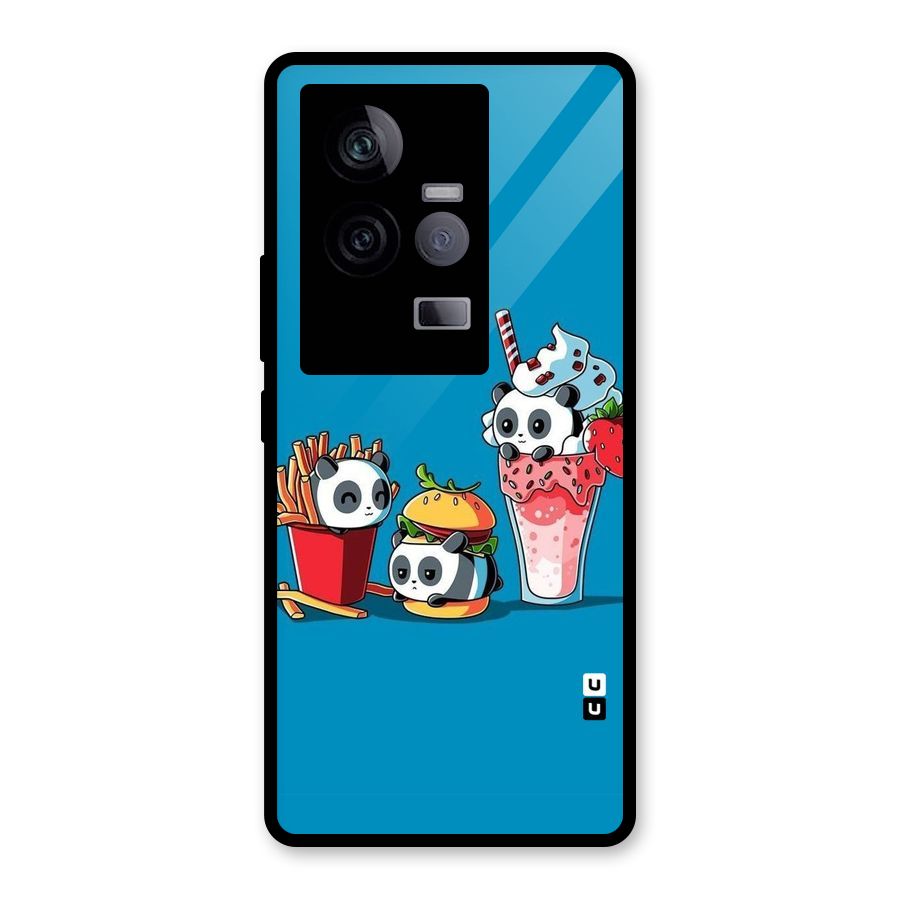 Panda Lazy Glass Back Case for Vivo iQOO 11 5G