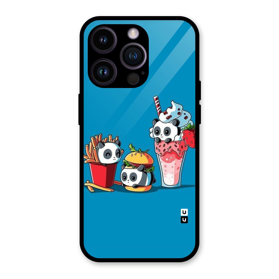 Panda Lazy Glass Back Case for iPhone 14 Pro
