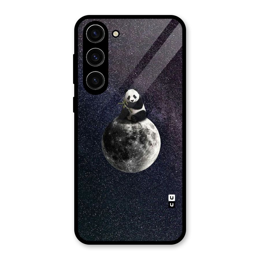 Panda Space Glass Back Case for Galaxy S23 Plus