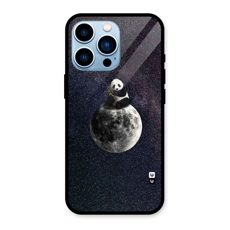 Panda Space Glass Back Case for iPhone 13 Pro