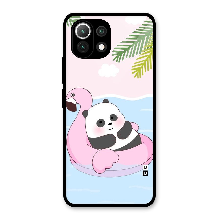 Panda Swim Glass Back Case for Mi 11 Lite NE 5G