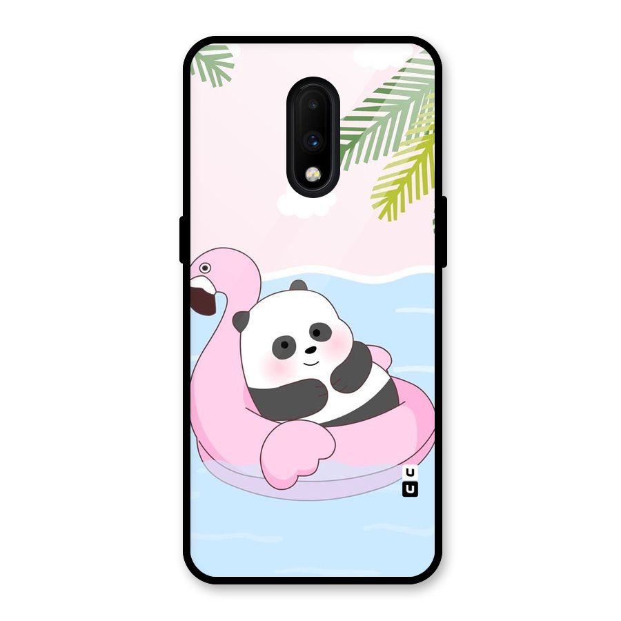 Panda Swim Glass Back Case for OnePlus 7