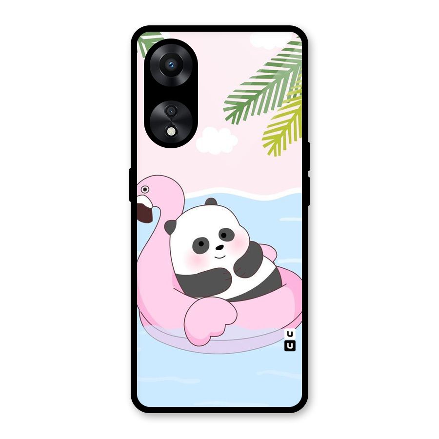 Panda Swim Glass Back Case for Oppo A78