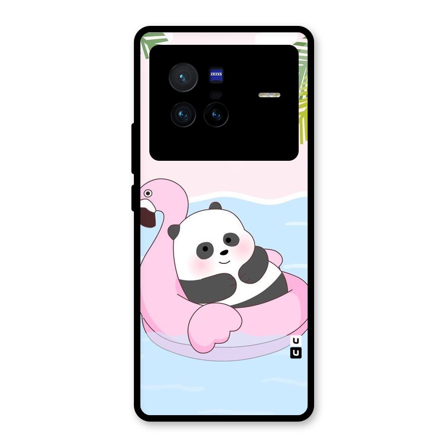 Panda Swim Glass Back Case for Vivo X80
