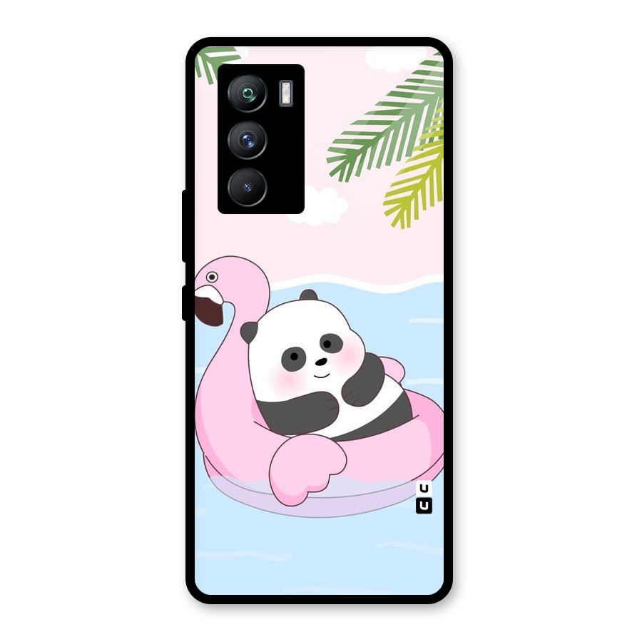 Panda Swim Glass Back Case for Vivo iQOO 9 SE