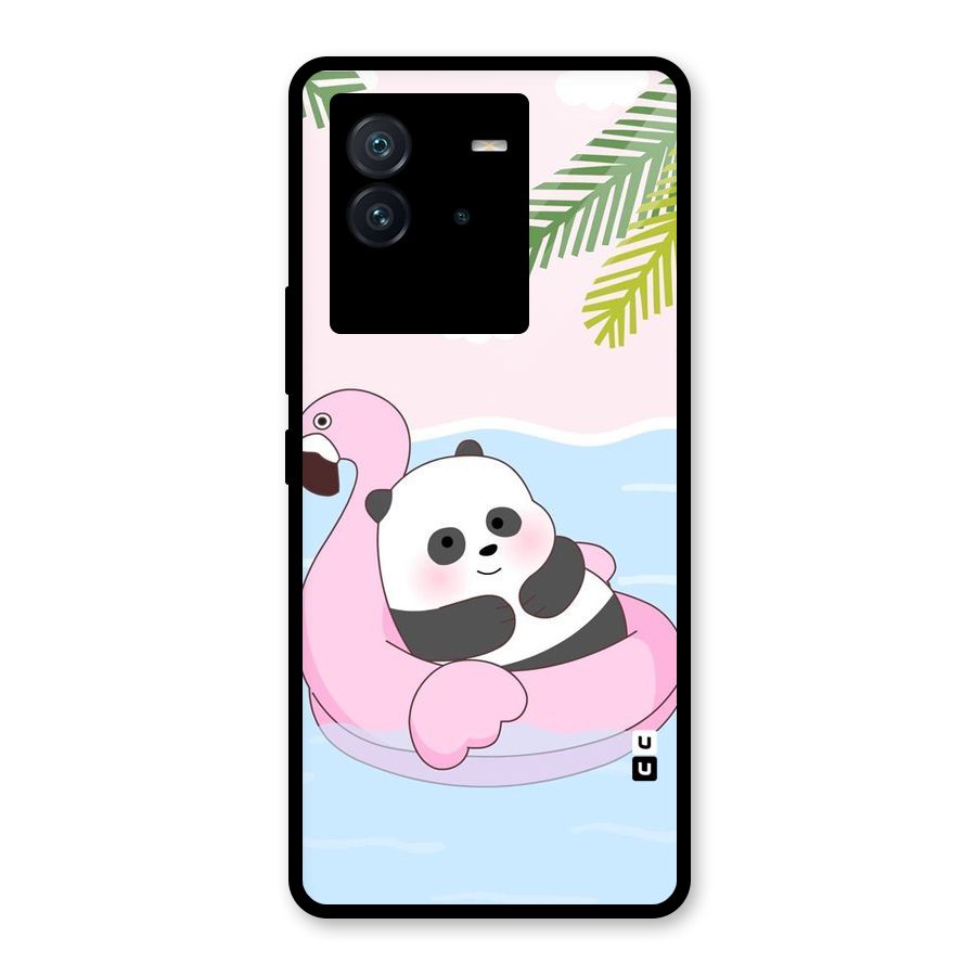 Panda Swim Glass Back Case for Vivo iQOO Neo 6 5G