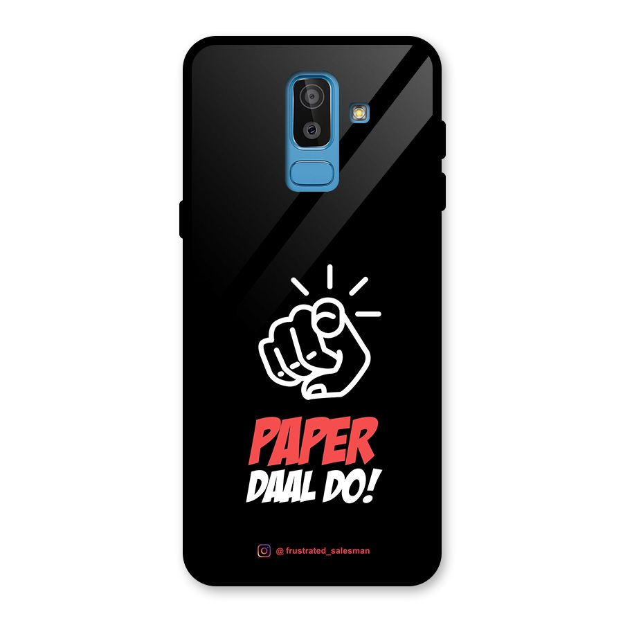 Paper Daal Do Black Glass Back Case for Galaxy J8