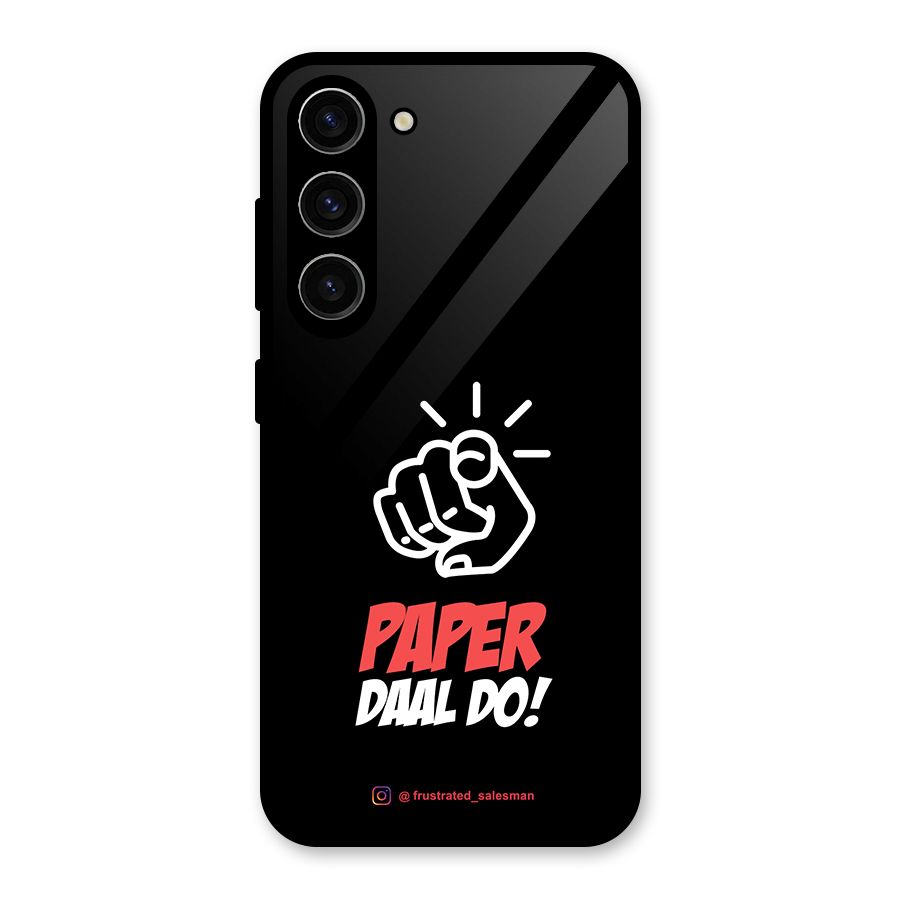 Paper Daal Do Black Glass Back Case for Galaxy S23