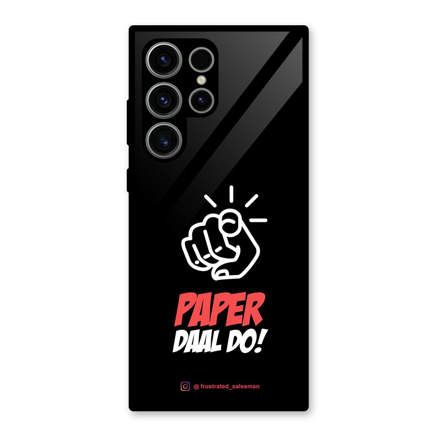 Paper Daal Do Black Glass Back Case for Galaxy S23 Ultra
