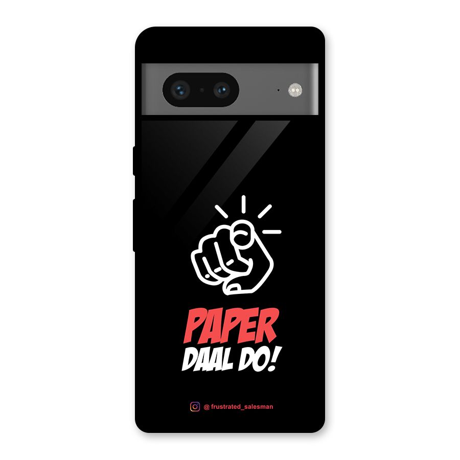 Paper Daal Do Black Glass Back Case for Google Pixel 7