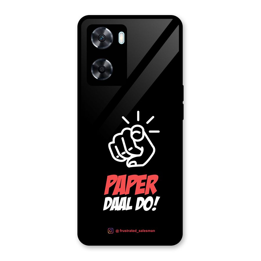 Paper Daal Do Black Glass Back Case for Oppo A77