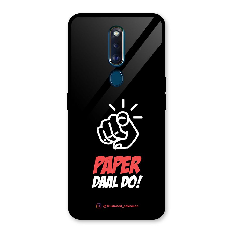 Paper Daal Do Black Glass Back Case for Oppo F11 Pro
