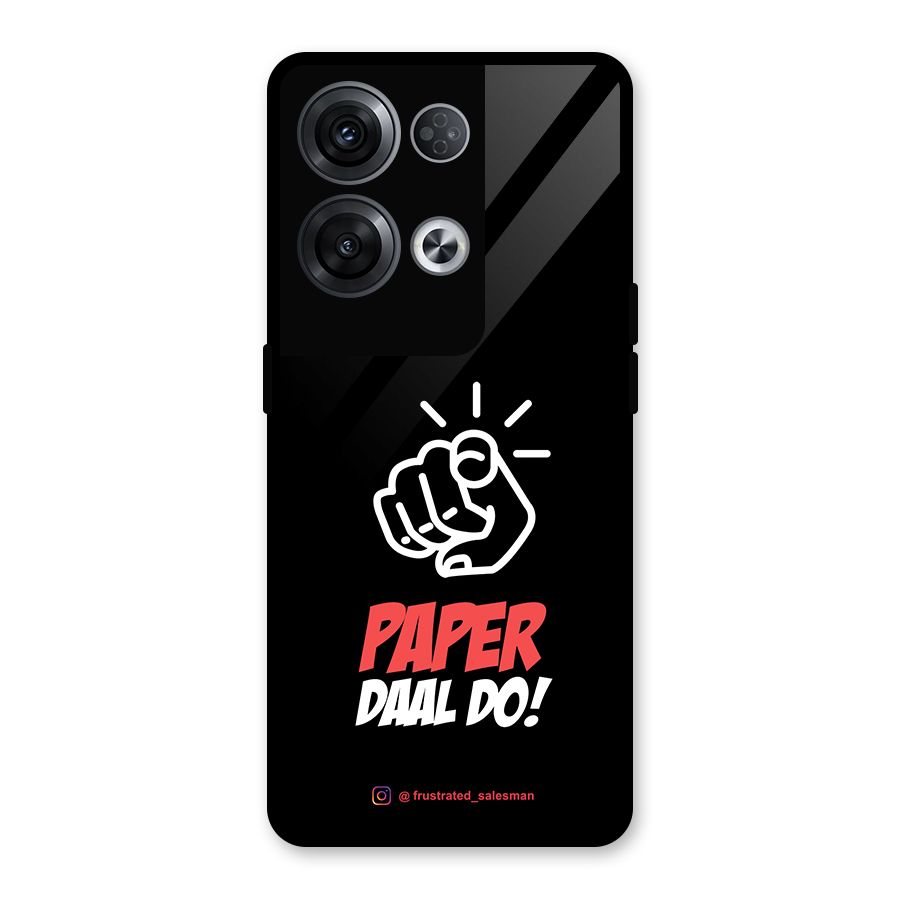 Paper Daal Do Black Glass Back Case for Oppo Reno8 Pro 5G