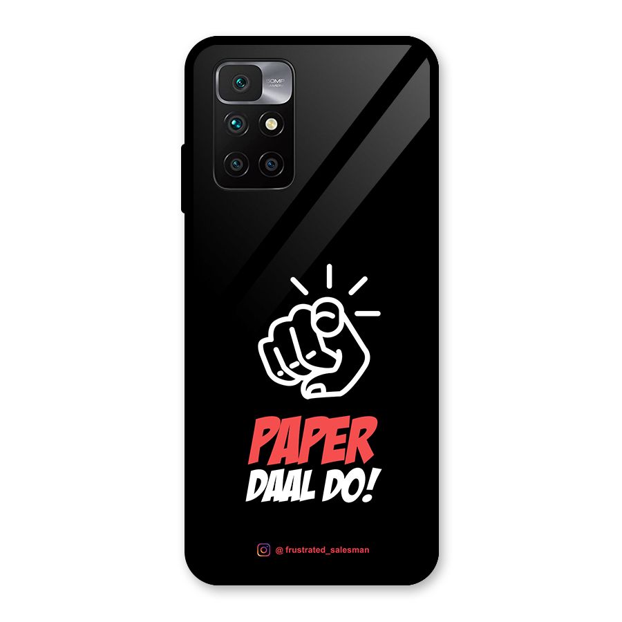 Paper Daal Do Black Glass Back Case for Redmi 10 Prime
