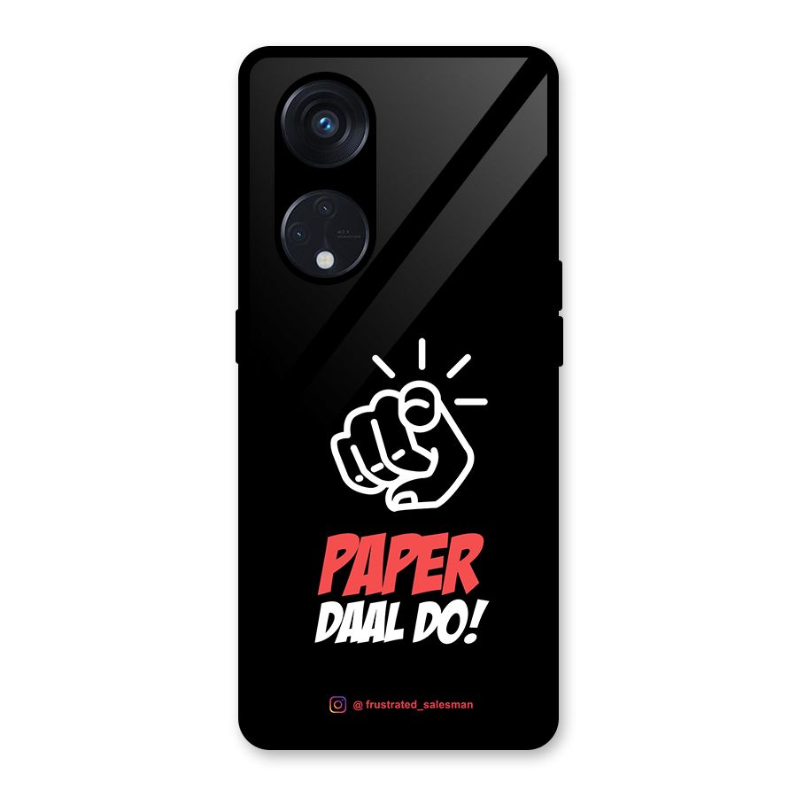 Paper Daal Do Black Glass Back Case for Reno8 T 5G