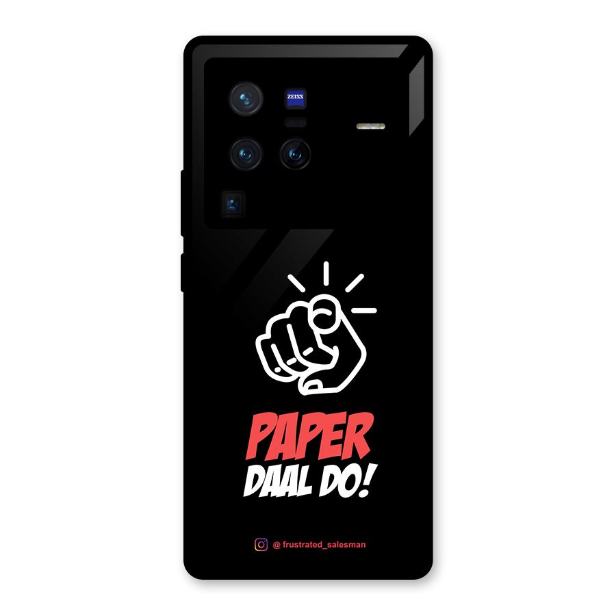 Paper Daal Do Black Glass Back Case for Vivo X80 Pro