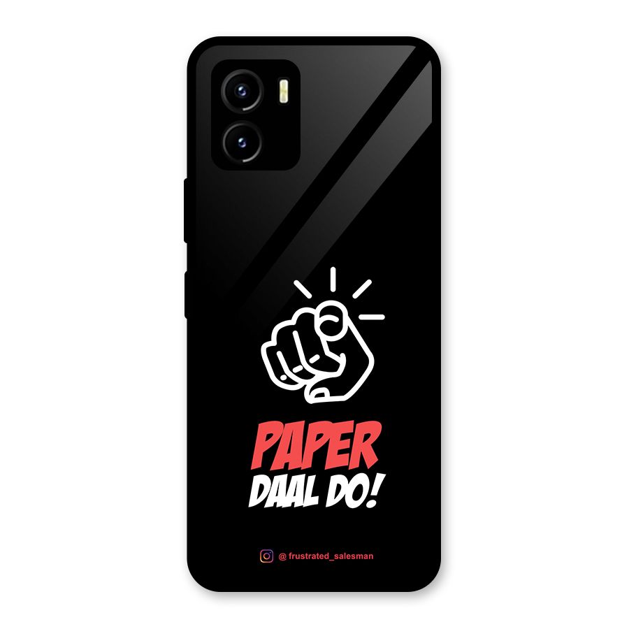 Paper Daal Do Black Glass Back Case for Vivo Y15s