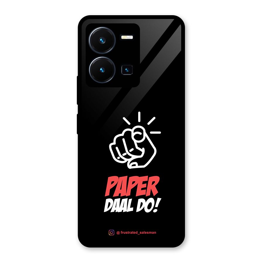 Paper Daal Do Black Glass Back Case for Vivo Y35