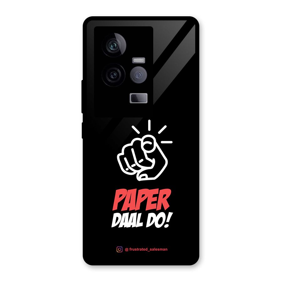 Paper Daal Do Black Glass Back Case for Vivo iQOO 11 5G