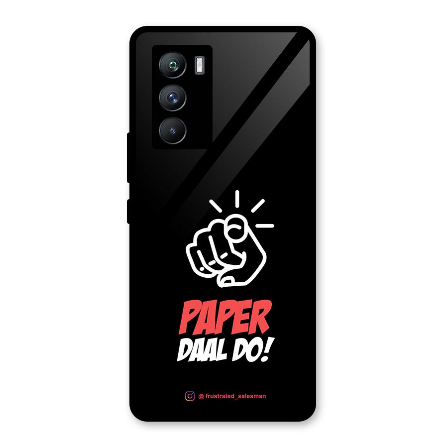 Paper Daal Do Black Glass Back Case for Vivo iQOO 9 SE