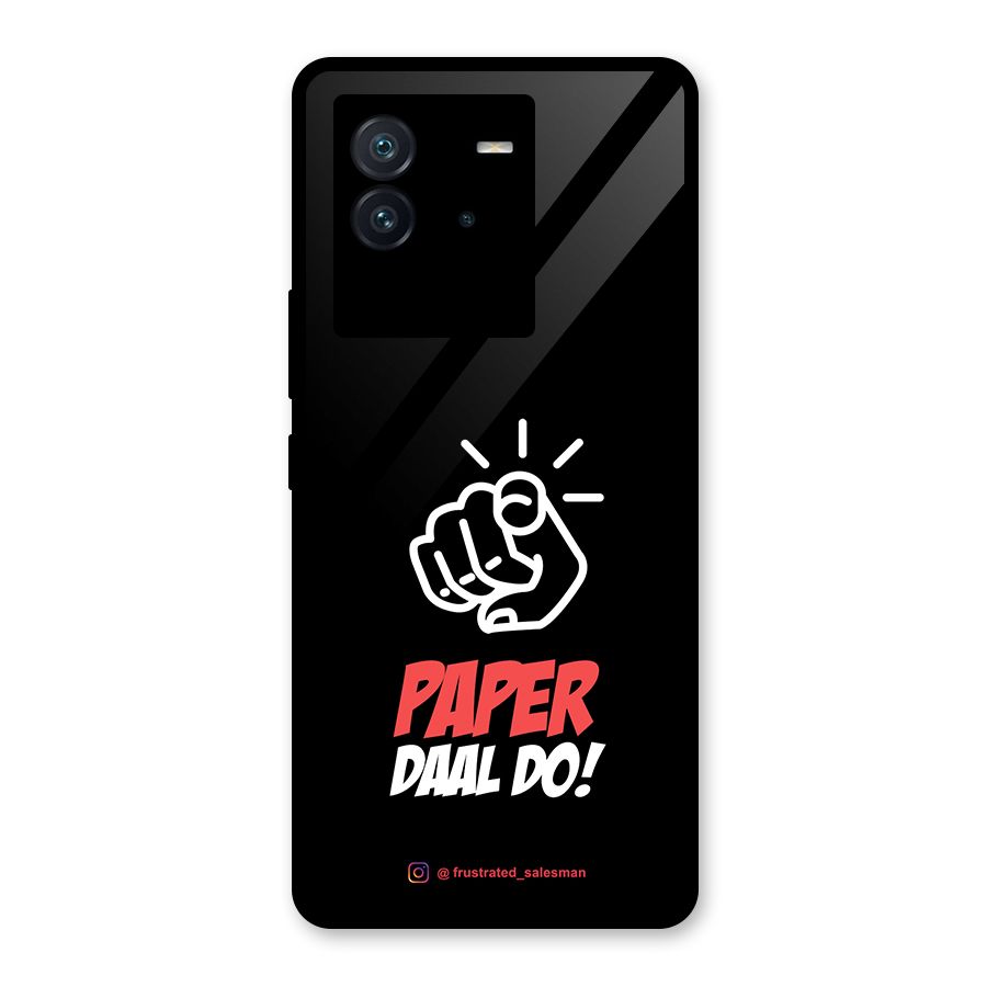 Paper Daal Do Black Glass Back Case for Vivo iQOO Neo 6 5G