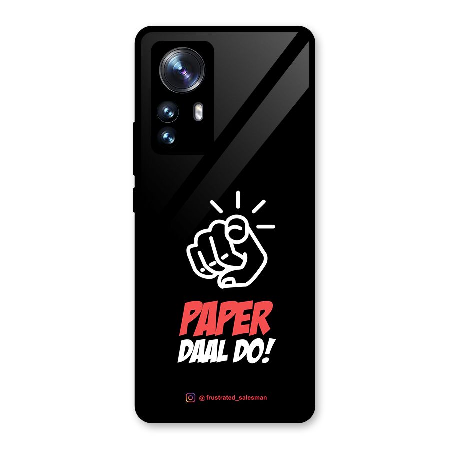 Paper Daal Do Black Glass Back Case for Xiaomi 12 Pro