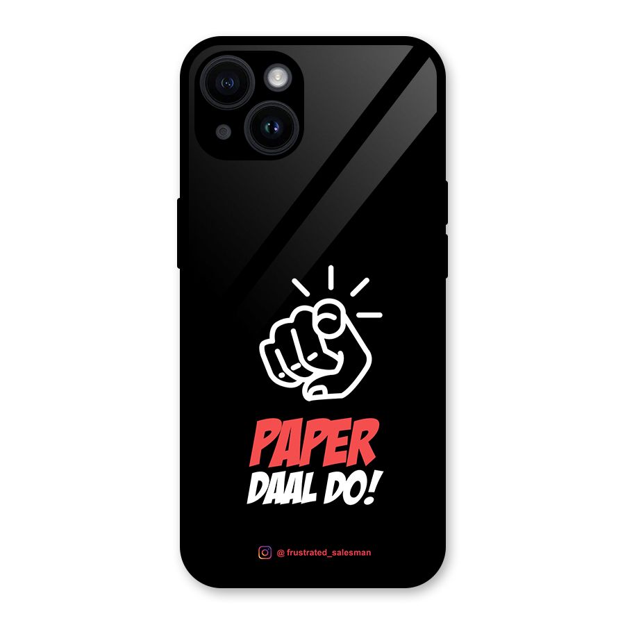 Paper Daal Do Black Glass Back Case for iPhone 14