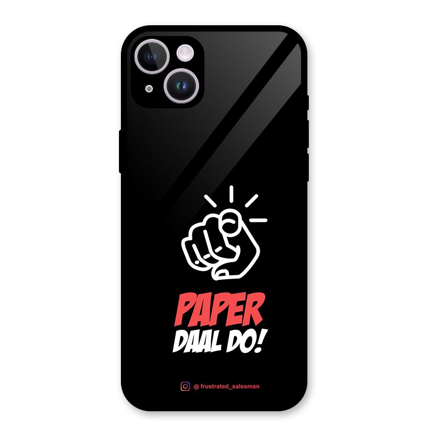 Paper Daal Do Black Glass Back Case for iPhone 14 Plus