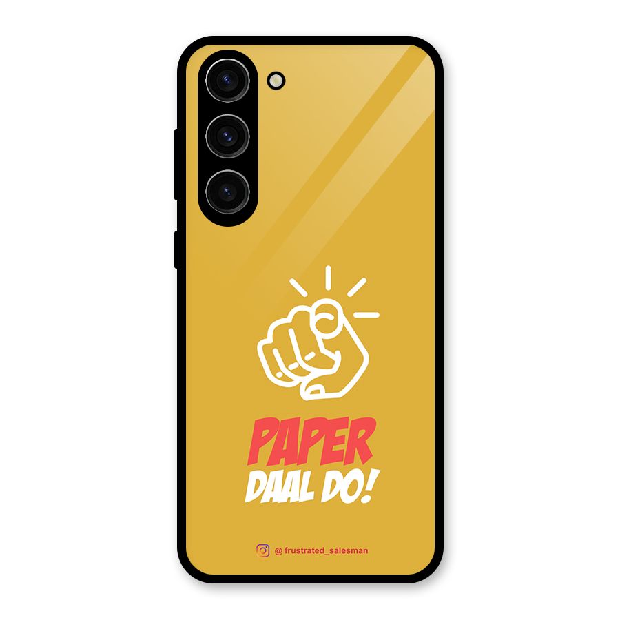 Paper Daal Do Mustard Yellow Glass Back Case for Galaxy S23 Plus