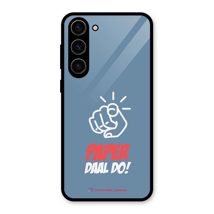 Paper Daal Do SteelBlue Glass Back Case for Galaxy S23 Plus