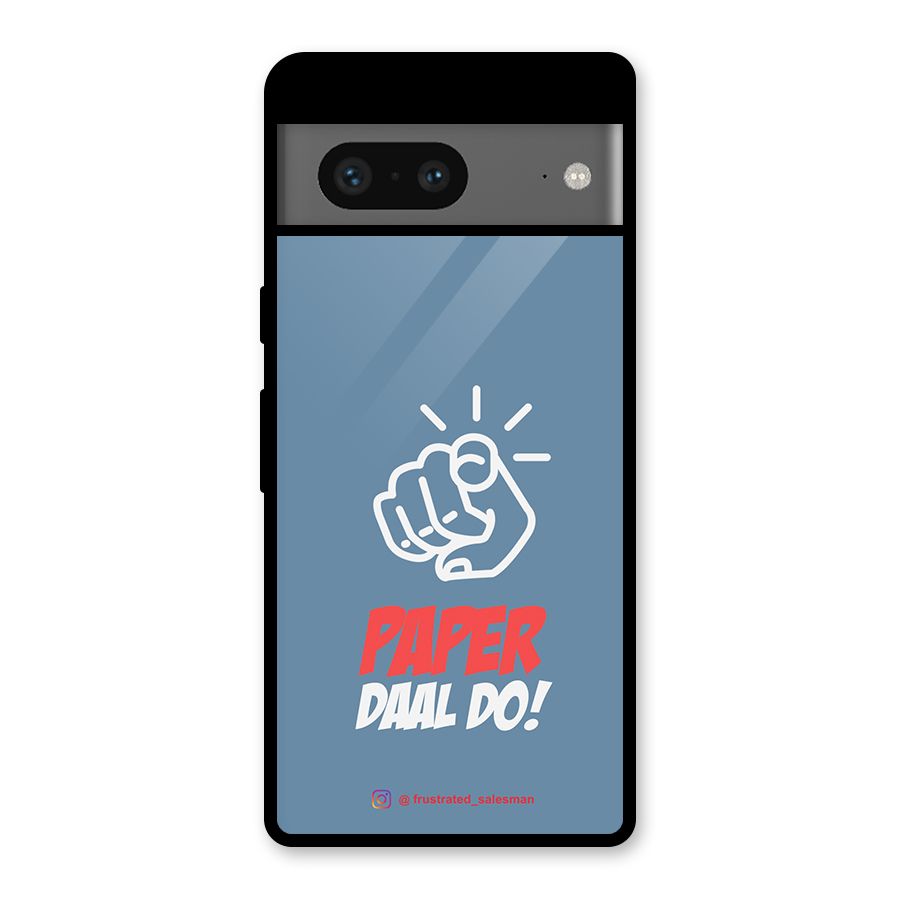 Paper Daal Do SteelBlue Glass Back Case for Google Pixel 7