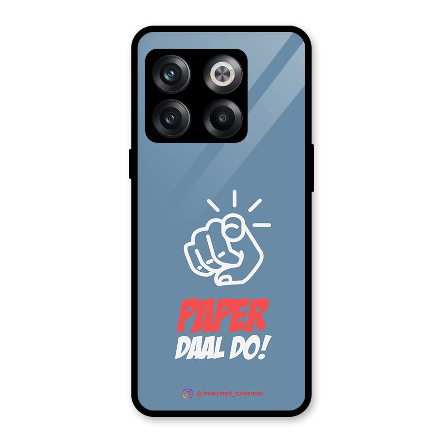 Paper Daal Do SteelBlue Glass Back Case for OnePlus 10T