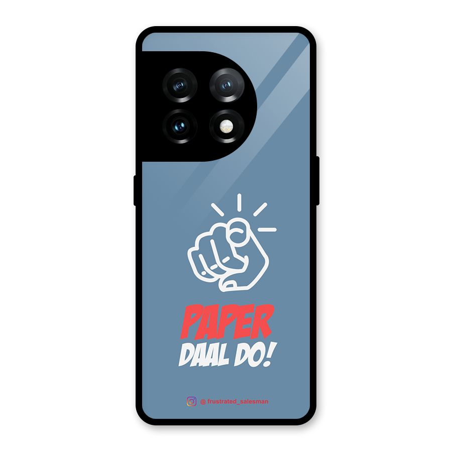 Paper Daal Do SteelBlue Glass Back Case for OnePlus 11
