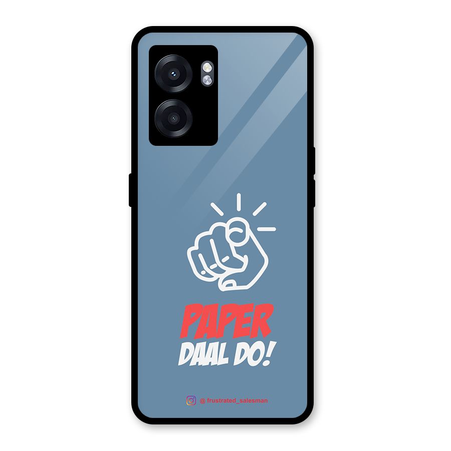 Paper Daal Do SteelBlue Glass Back Case for Realme Narzo 50 5G