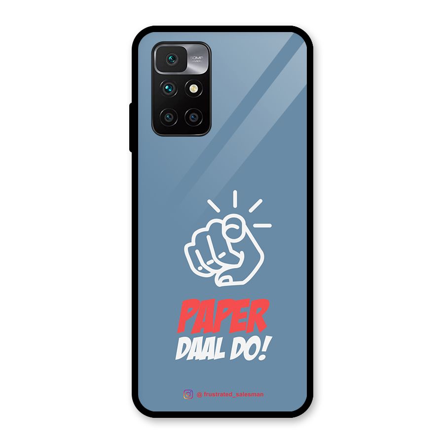 Paper Daal Do SteelBlue Glass Back Case for Redmi 10 Prime