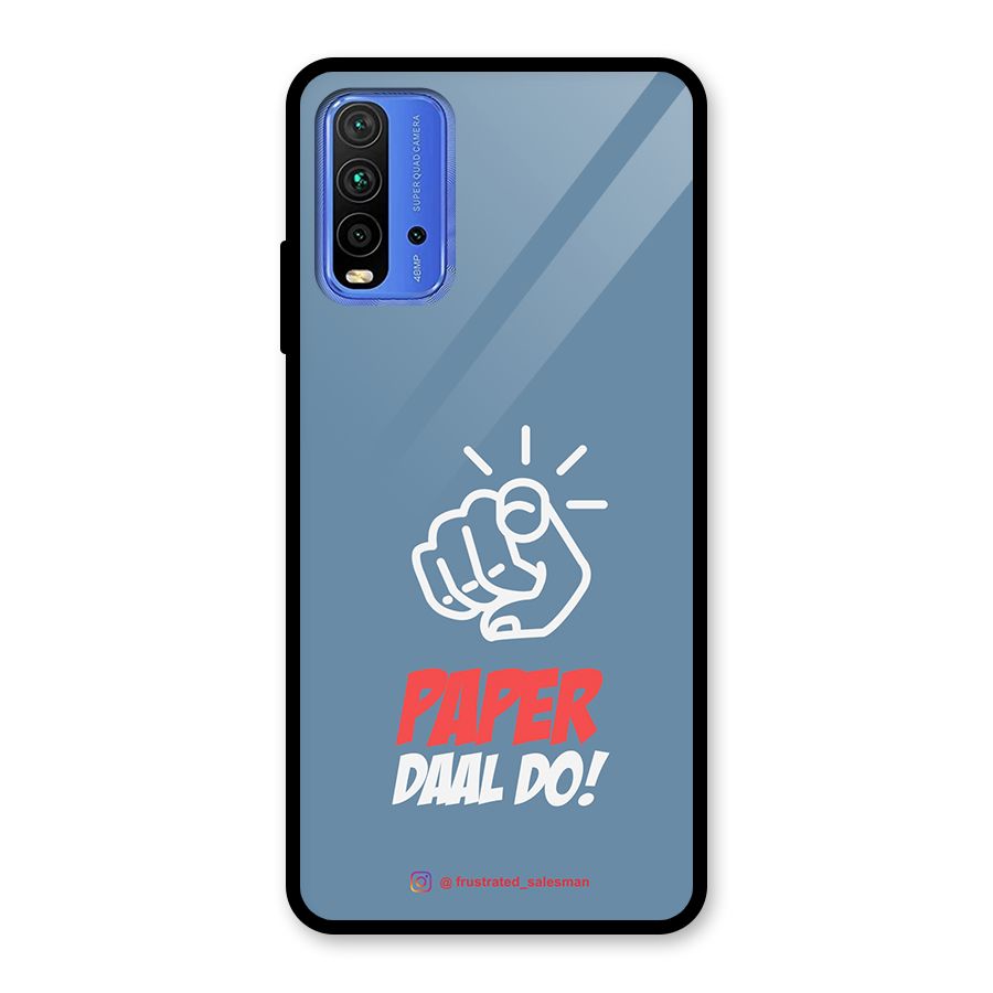 Paper Daal Do SteelBlue Glass Back Case for Redmi 9 Power