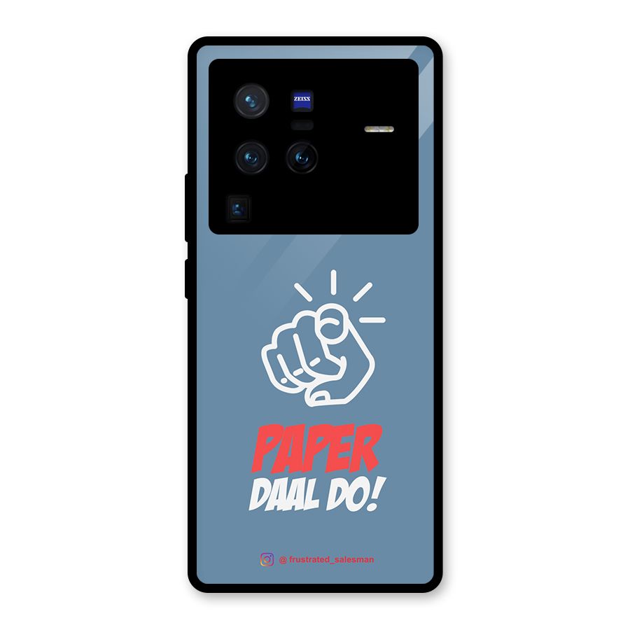 Paper Daal Do SteelBlue Glass Back Case for Vivo X80 Pro