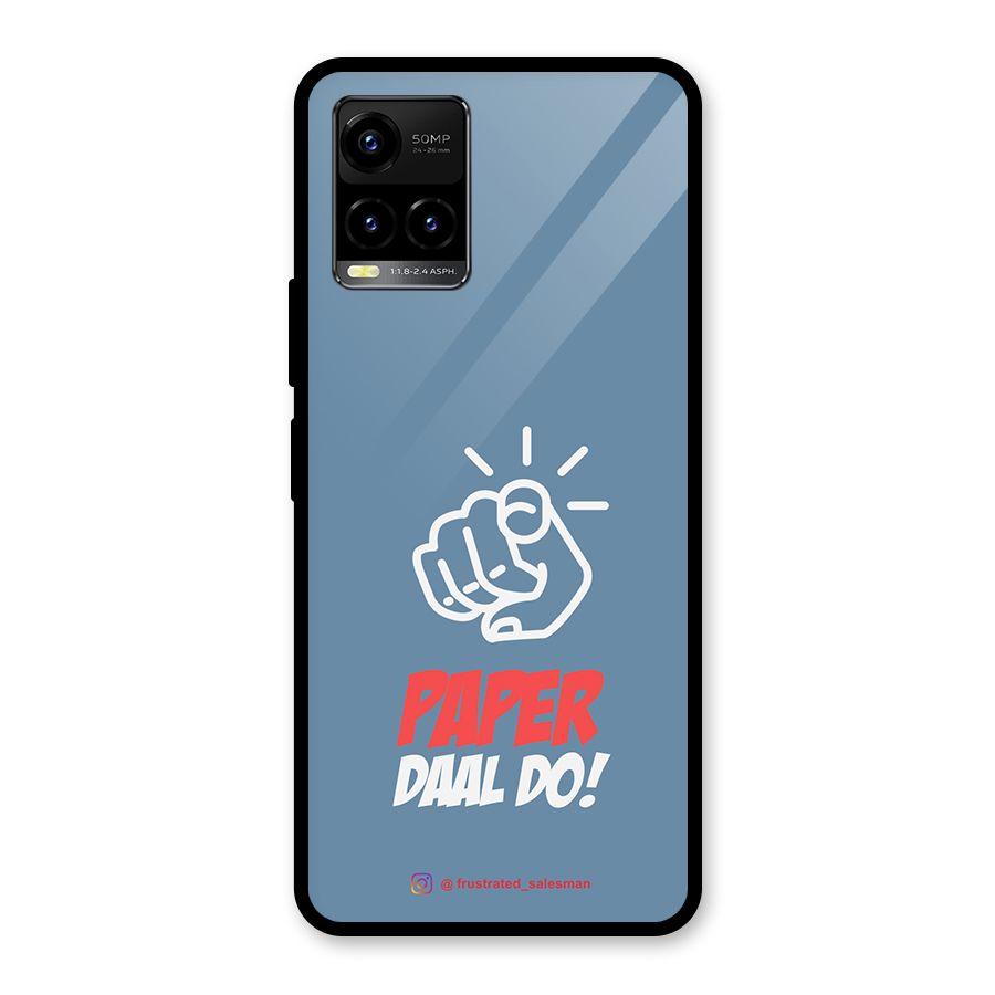 Paper Daal Do SteelBlue Glass Back Case for Vivo Y21T