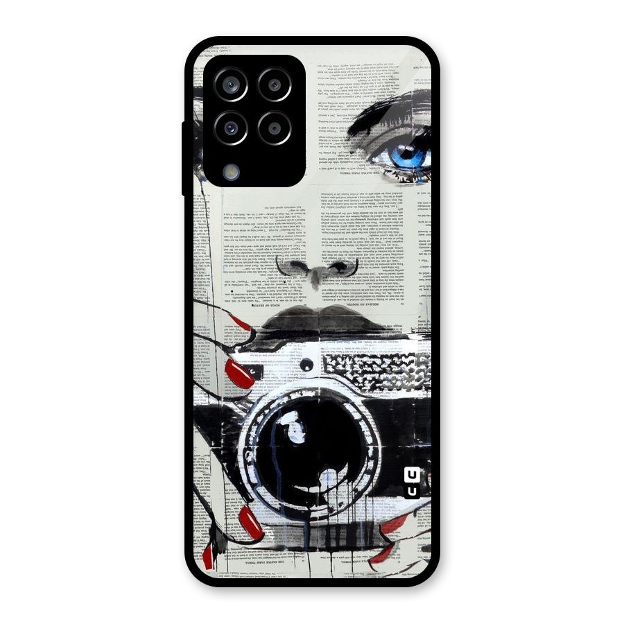 Paper Face Beauty Glass Back Case for Galaxy M33