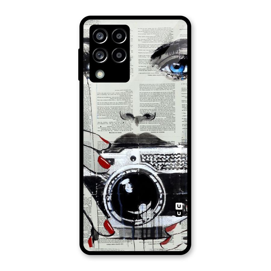 Paper Face Beauty Glass Back Case for Galaxy M53 5G