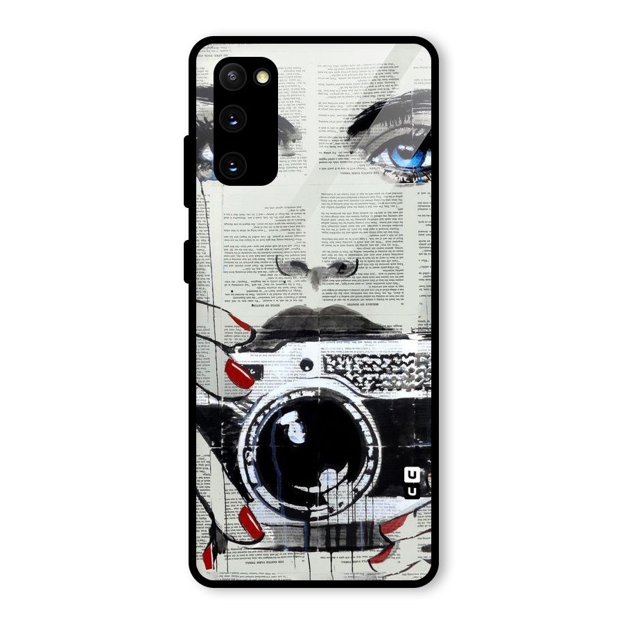 Paper Face Beauty Glass Back Case for Galaxy S20 FE 5G