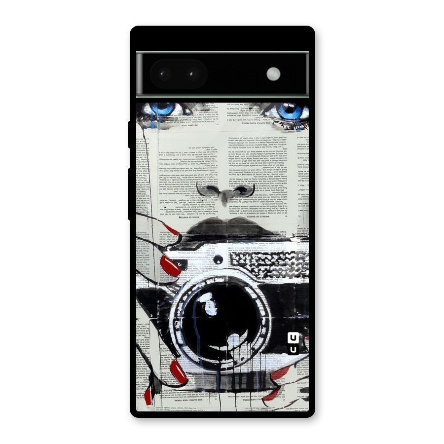 Paper Face Beauty Glass Back Case for Google Pixel 6a