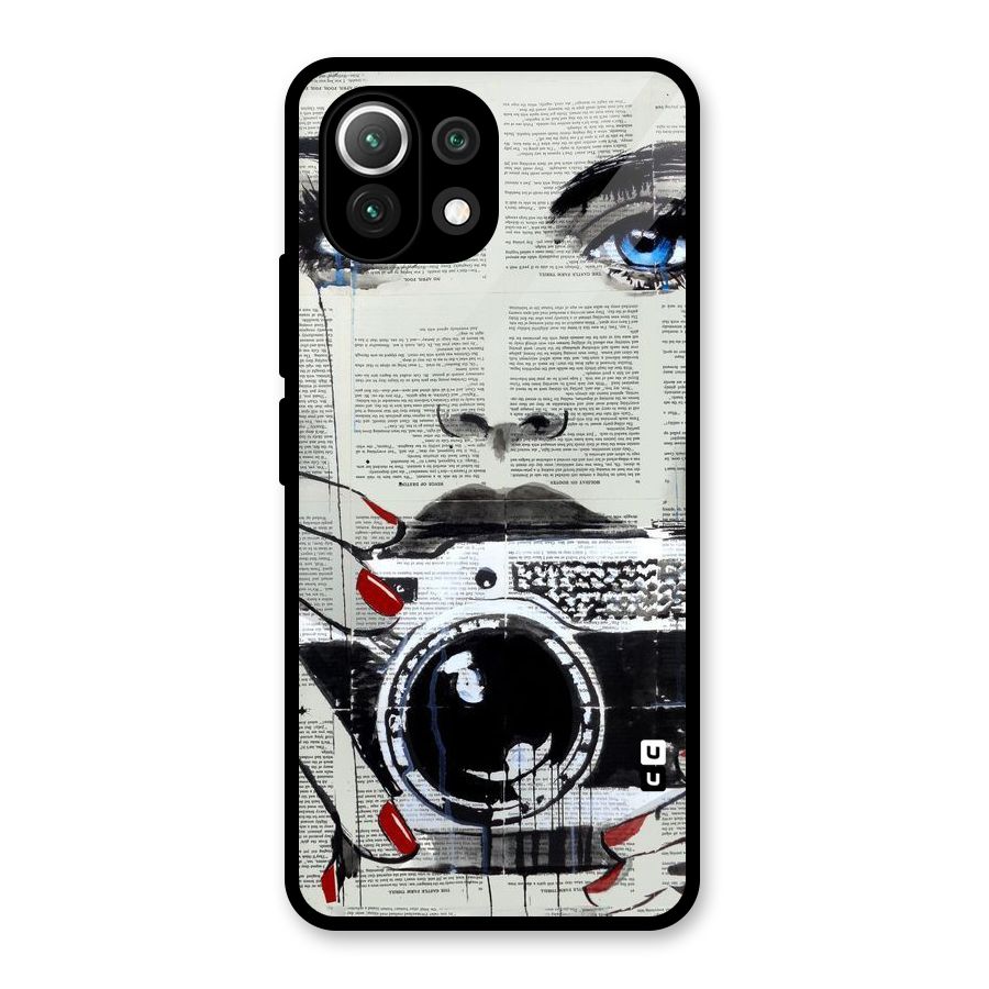 Paper Face Beauty Glass Back Case for Mi 11 Lite