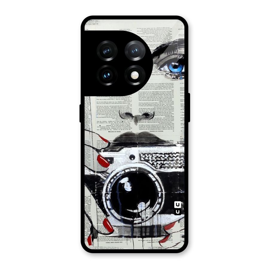 Paper Face Beauty Glass Back Case for OnePlus 11