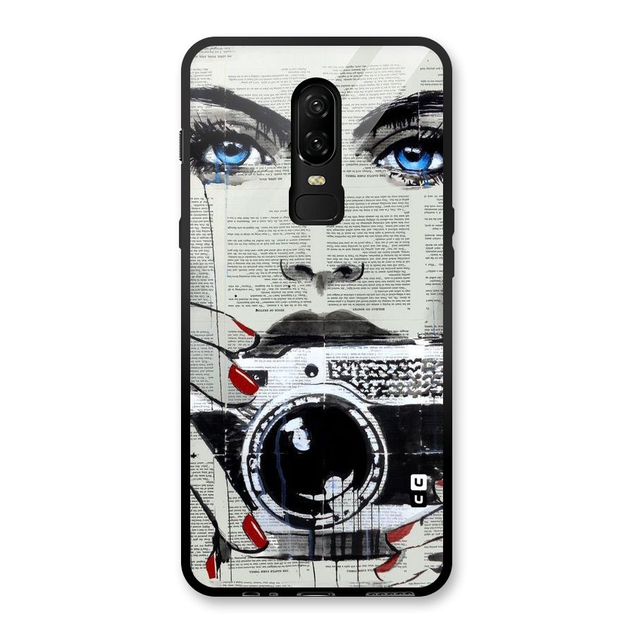 Paper Face Beauty Glass Back Case for OnePlus 6