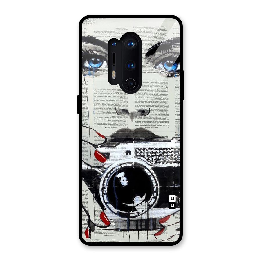 Paper Face Beauty Glass Back Case for OnePlus 8 Pro