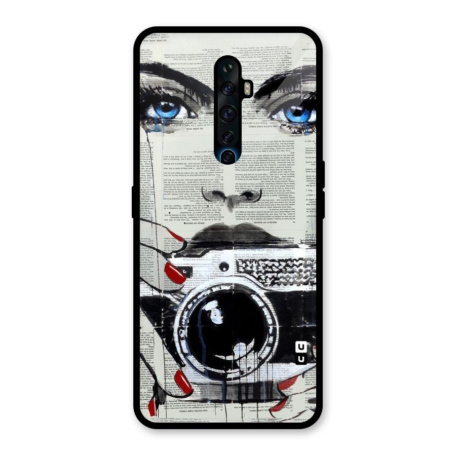 Paper Face Beauty Glass Back Case for Oppo Reno2 F
