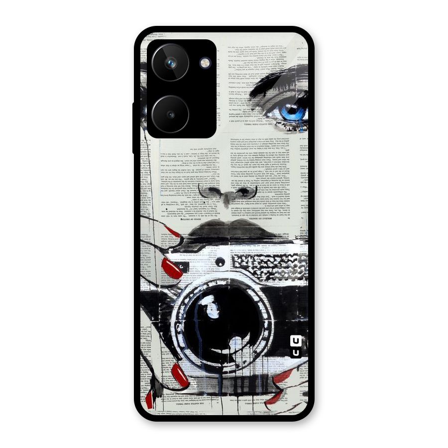 Paper Face Beauty Glass Back Case for Realme 10